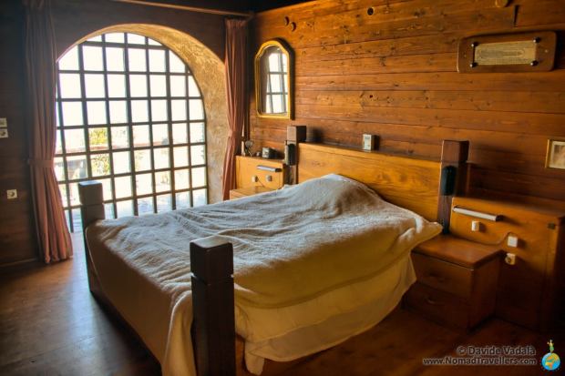 One of the bedrooms of the residence