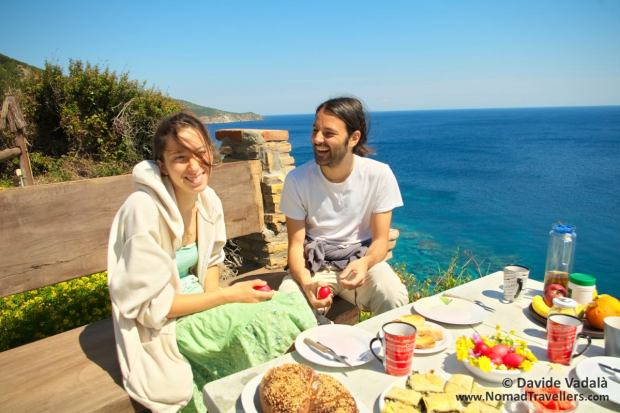 Davide and Oti having fun with Romanian rituals