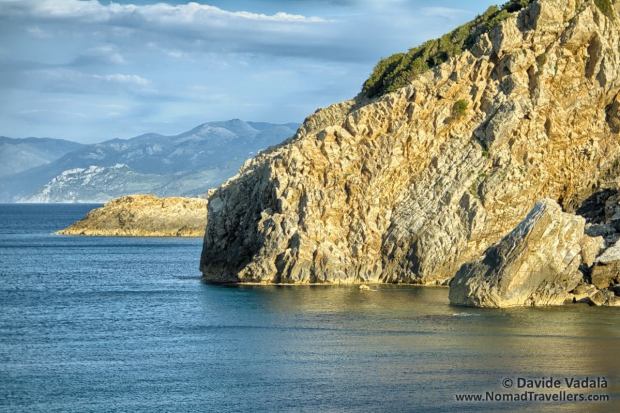 Steep Rocky cliffs next to our house sitting location