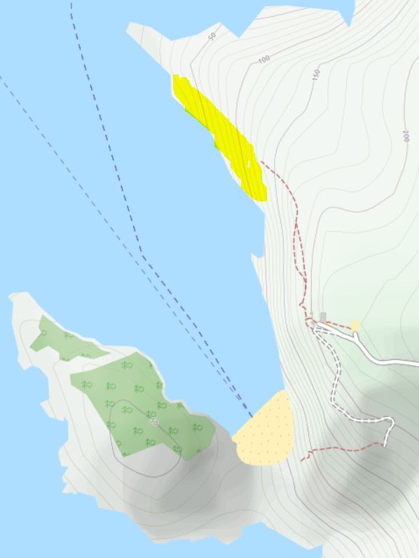 Shipwreck map with the best viewpoint highligted © [url=http://www.openstreetmap.org/copyright]OpenStreetMap[/url] contributors