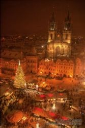 The Old Town Square in Prague at Christmas