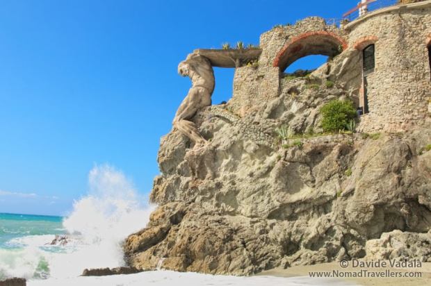 The Statue of "Il Gigante" (the Giant) in Monterosso al Mare