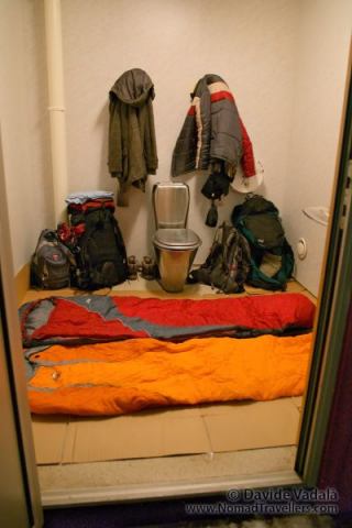 Free accommodation in a Norwegian luxury toilet