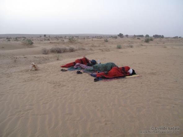 Sleeping in the desert in Rajasthan
