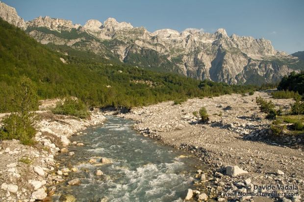 View from Thethi river after reaching the valley