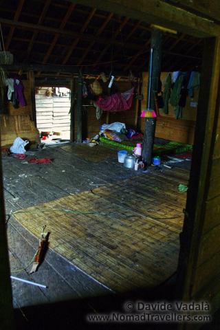 Private space with sleeping quarter and kitchen in Eheng longhouse