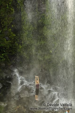 Oti enjoying Inar Waterfall
