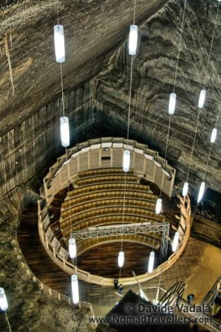 The small auditorium inside the main hall of salt mine in Turda