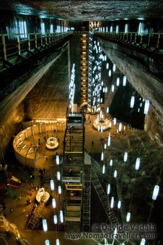 View of the main hall from the very top of Rudolf mine