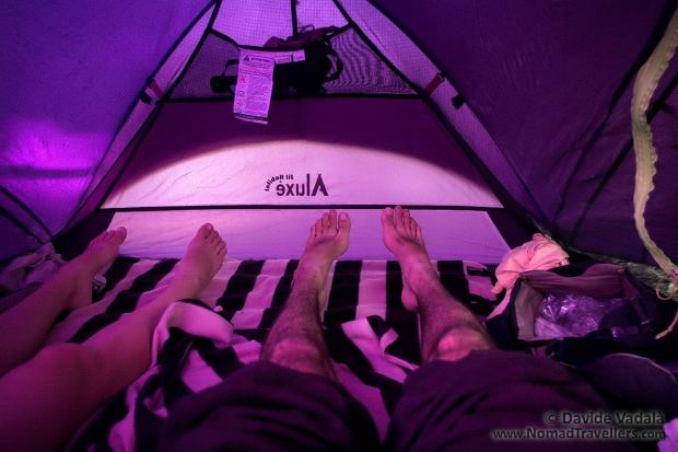 Interior space available: quite comfy for a lightweight 2 person tent