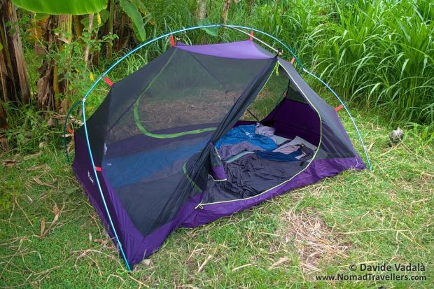 Entrances and interior space of the 2 person tent