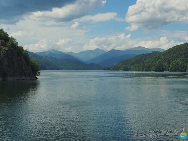 View of Vidraru Lake from the dam