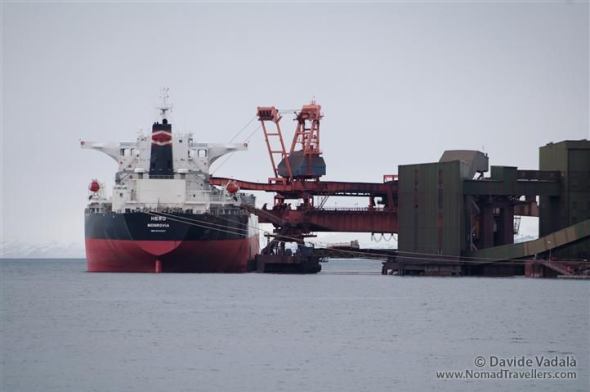 A closer view of a freight vessel transporting the iron ore mineral. 10 Kiruna-iron-ore-mine7390