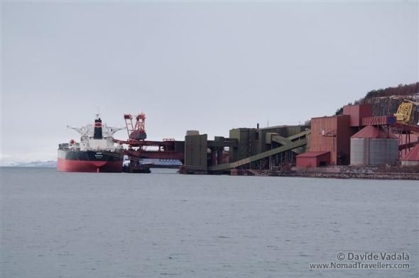 The iron ore is then loaded into a freight vessel to be shipped by sea. 9 Narvik-Kiruna-iron-ore-mine7394